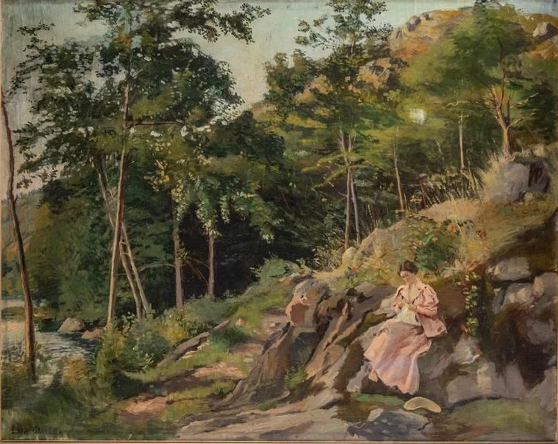 Pierre - Paul, Léon Glaize, Donna nei boschi ca. 1890
